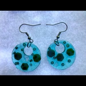 Homemade resin earrings